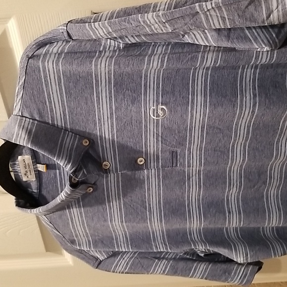 Peter Millar Summer Comfort blue golf polo, size large - Picture 1 of 10